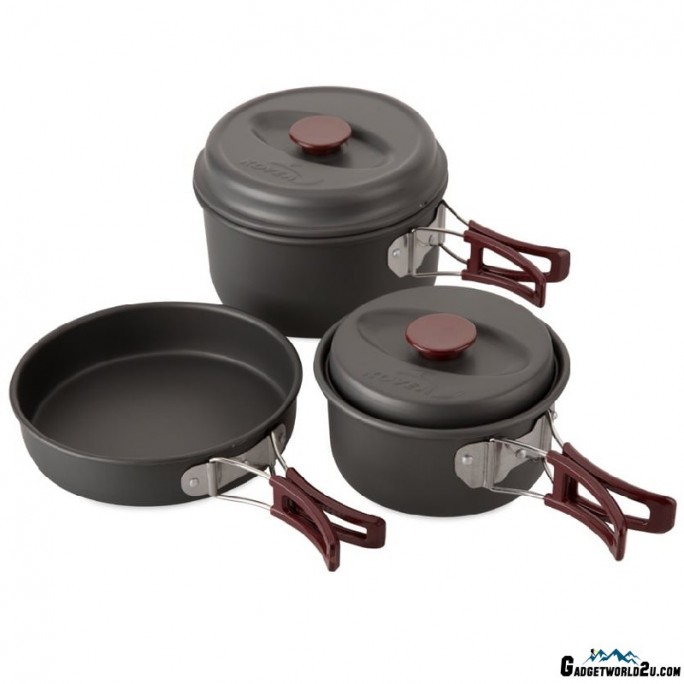 Kovea Cookware Hard 23 KSK-WH23 Hard Anodizing Coating Cookware for 2-3 Persons