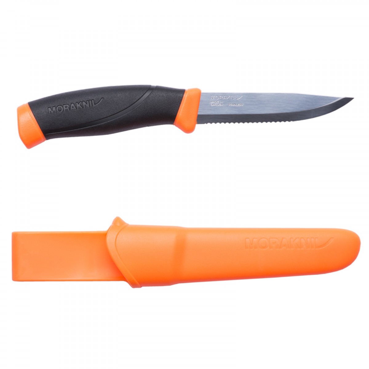 MoraKniv Companion SRT (S) Serrated Hi-Vis Orange Bushcraft Knife 11829