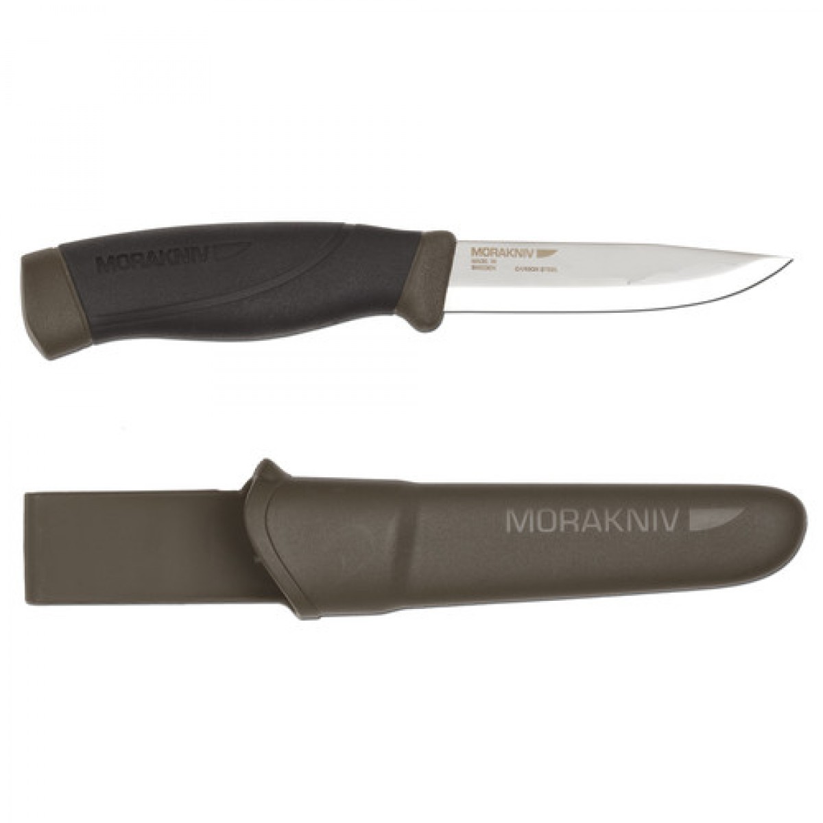 MoraKniv Companion Heavy Duty (C) Military Green MG Bushcraft Knife 12494