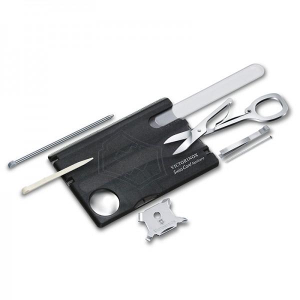 Victorinox SwissCard Nailcare Black Transparent Multitool 0.7240.T3