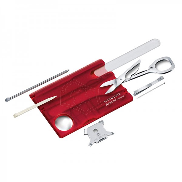 Victorinox SwissCard Nailcare Red Transparent Multitool 0.7240.T