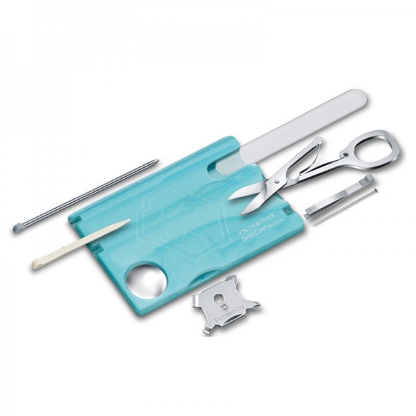 Victorinox SwissCard Nailcare Ice Blue Transparent Multitool 0.7240.T21