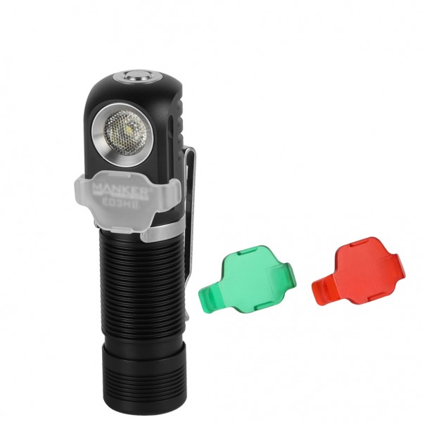 Manker E03H II BLACK Luminus SST20 NW LED 600L Headlamp Flashlight