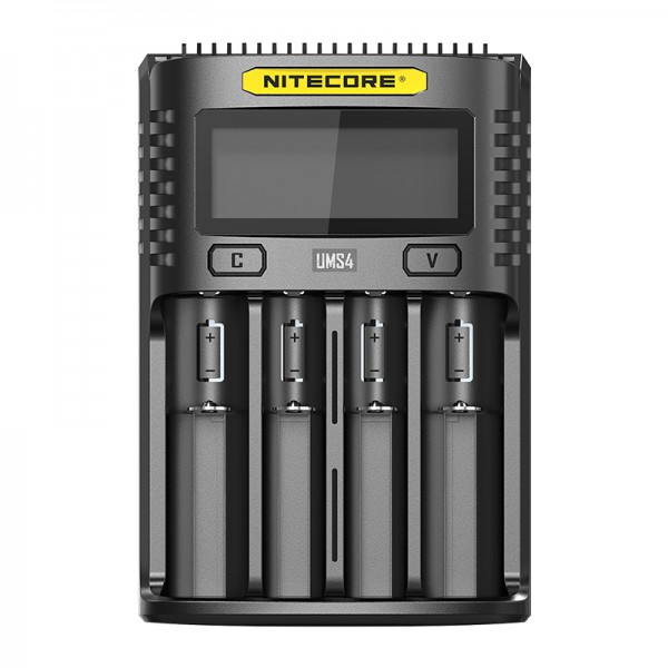 Nitecore UMS4 Intelligent USB QC 3A Charging Four-Slot Li-ion NiMH Battery Charger 