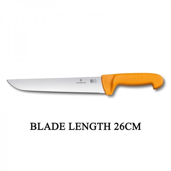 Victorinox Swibo 26cm Wide Straight Rigid Slaughter Butcher Knife 5.8431.26