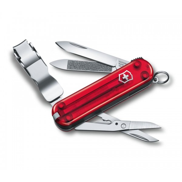 Victorinox NailClip 580 Translucent Red Multitool Pocket Knife 0.6463.TB1