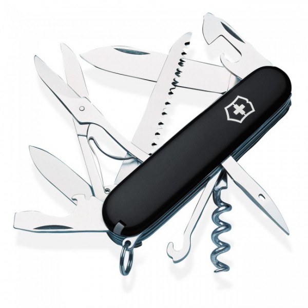 Victorinox Huntsman Black Multitool Pocket Knife  1.3713.3B1