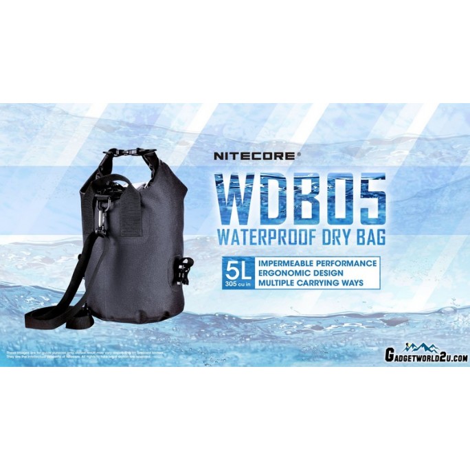 Nitecore WDB05 Waterproof Dry Bag 5L Black