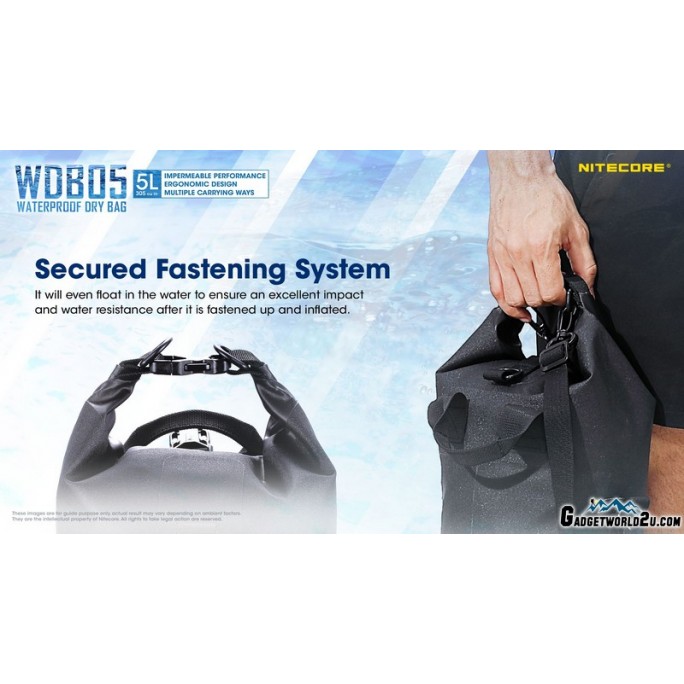 Nitecore WDB05 Waterproof Dry Bag 5L Black