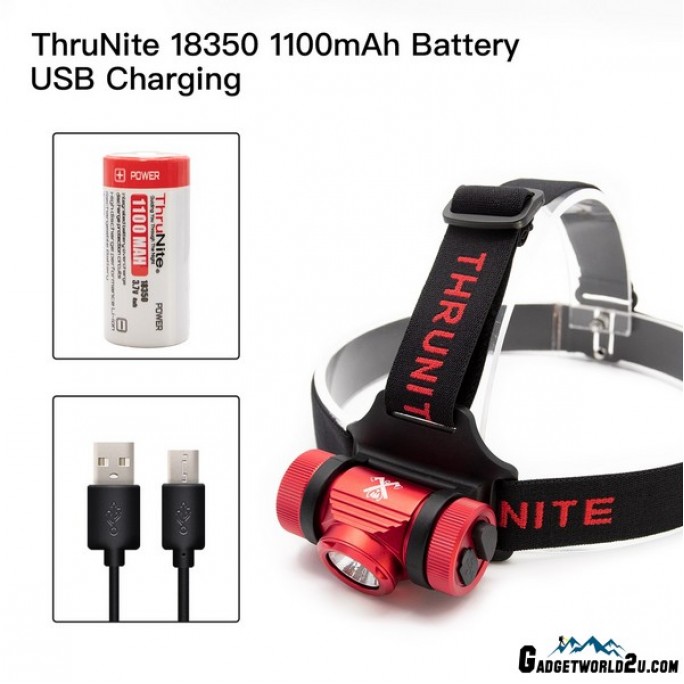 ThruNite TH02 Red CREE XHP50 NW LED 1500L Rechargeable Headlamp 