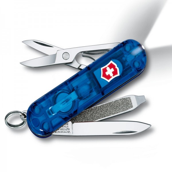 Victorinox SwissLite Blue Translucent Multitool Pocket Knife 0.6228.T2