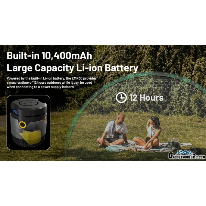 Nitecore EMR30 Rechargeable Mosquito Repeller PD + QC 3.0 USB 10,400mAh Power Bank