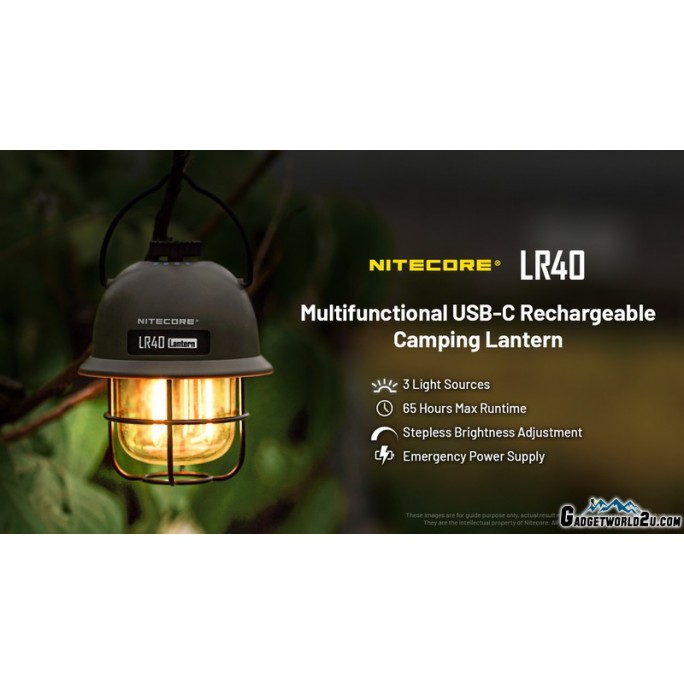 Nitecore LR40 Multifunctional Rechargeable Camping Lantern (White)