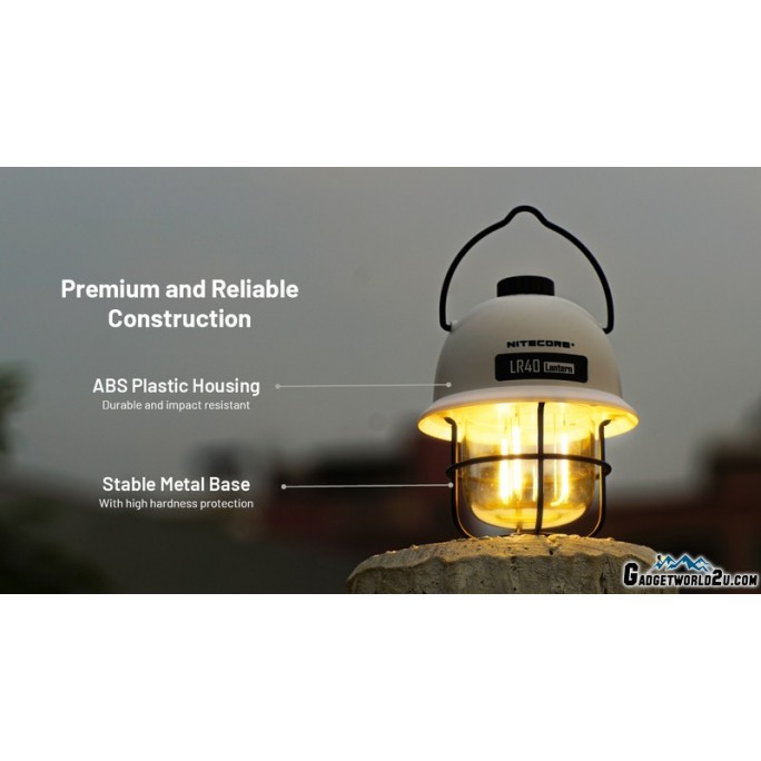 Nitecore LR40 Multifunctional Rechargeable Camping Lantern (White)