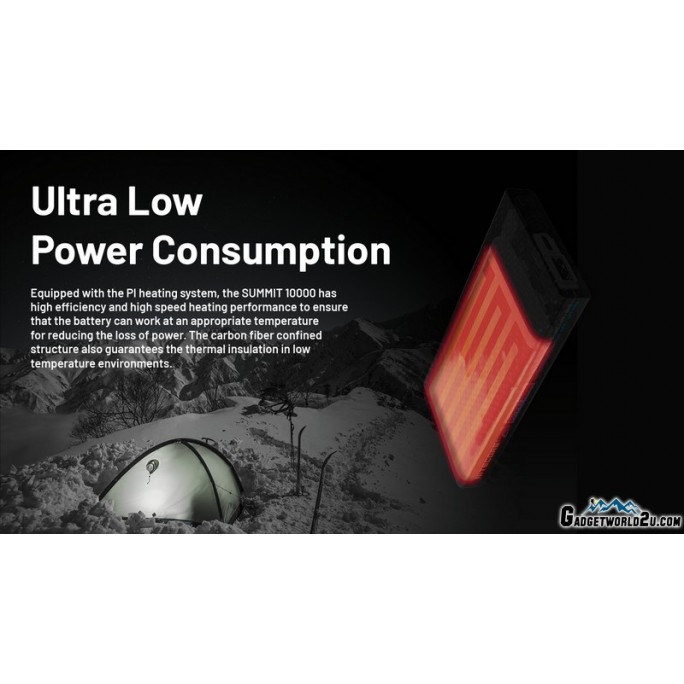 Nitecore SUMMIT 10000 Low Temperature (-40°C) Resistant Lightweight QC 3.0 PD USB-C 10000mAh Power Bank