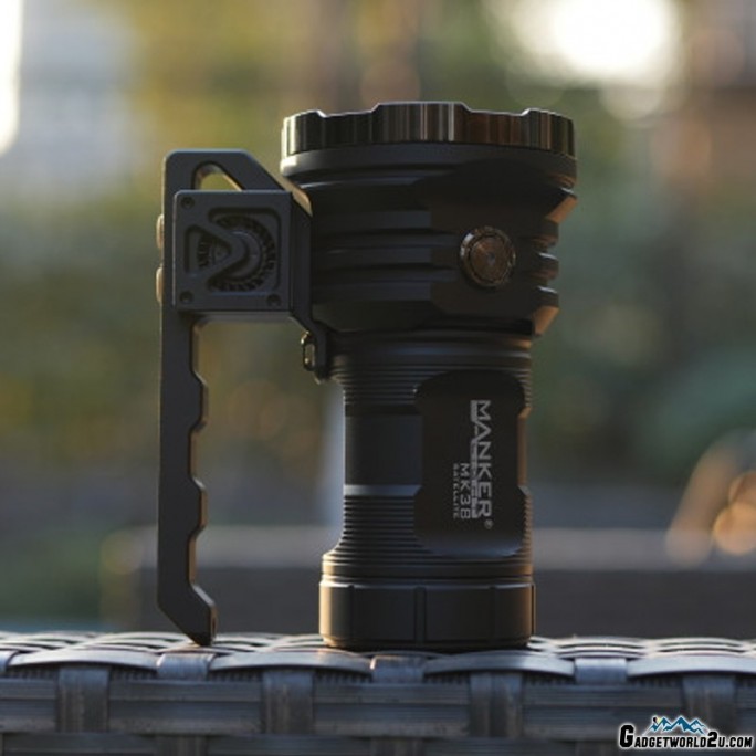 Manker MK38 Satellite Black 8x CREE XHP70.2 CW LED 41500L Rechargeable Flashlight with Battery