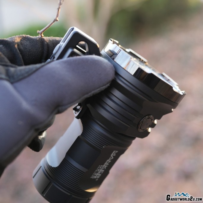 Manker MK38 Satellite Black 8x CREE XHP70.2 CW LED 41500L Rechargeable Flashlight with Battery