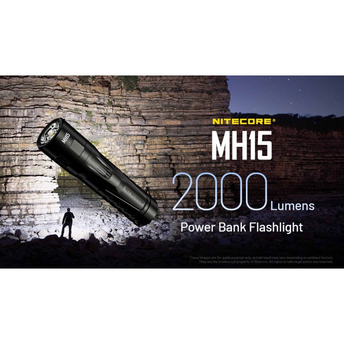 Nitecore MH15 Luminus SST40 LED 2000L 2-in-1 Rechargeable Power Bank Flashlight