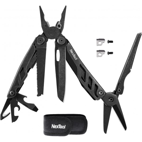 NexTool Flagship Pro NE20120 (Dark) 16-in-1 Steel Full Size Pliers Scissors Multitool