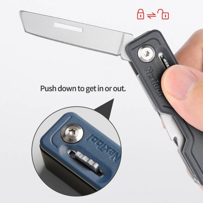 NexTool 10-in-1 Multifunctional Knife NE20099 (Blue) Pocket Size Multitool