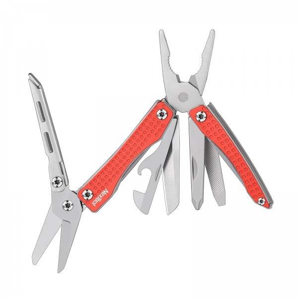 NexTool 11-in-1 Mini Flagship NE20051 (Red) Steel Full Size Pliers Scissors Multifunctional Multitool