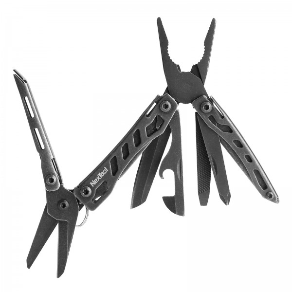 NexTool 11-in-1 Mini Flagship NE20122 (Dark) Steel Full Size Pliers Scissors Multifunctional Multitool