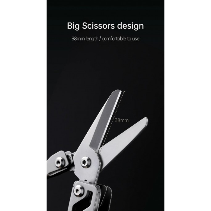 NexTool 16-in-1 Flagship Pro (Blade Replace) NE20232 Steel Full Size Pliers Scissors Multitool