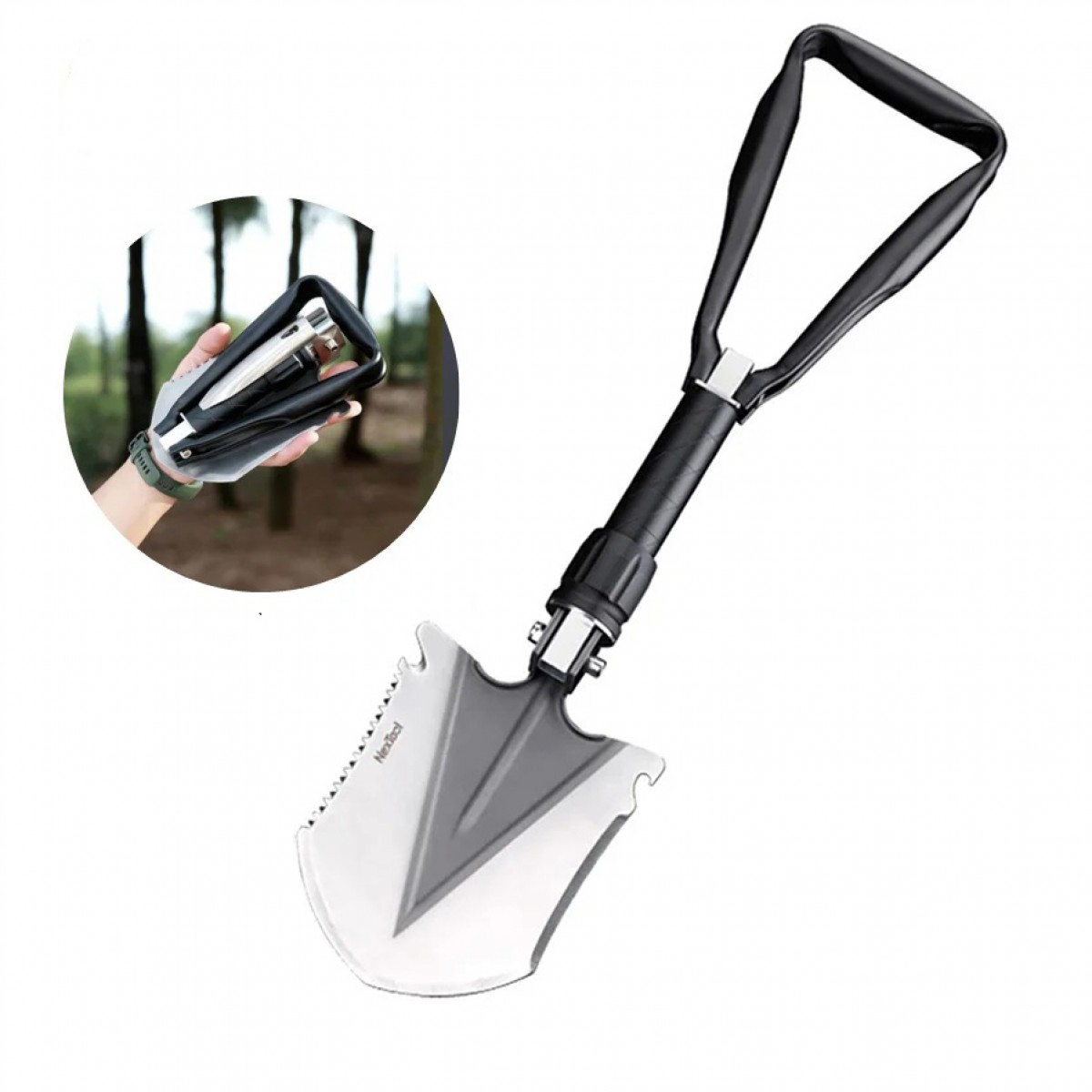 NexTool 8-in-1 Multifunctional Folding Shovel Axe Wood Saw Hook Knife NE20033