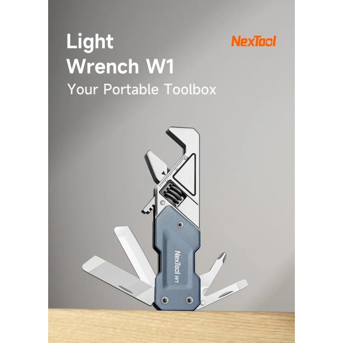 NexTool 6-in-1 Light Duty Wrench W1 with 1opc Screwdriver Set NE20270 Pocket Size Multitool