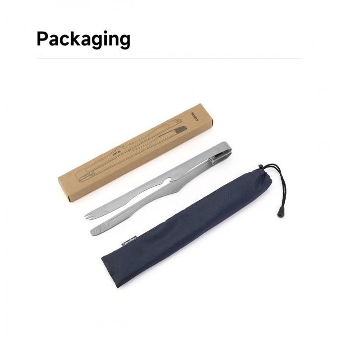 NexTool 4-in-1 Multifunctional Titanium BBQ Tongs NE20253 Knife Fork Bottle Opener