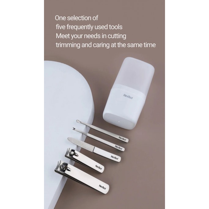 NexTool Zhizhen Nail Clipper Set NE20015 Stainless Steel Ear Picker Cuticle Pusher Nail File Household Personal Care Set