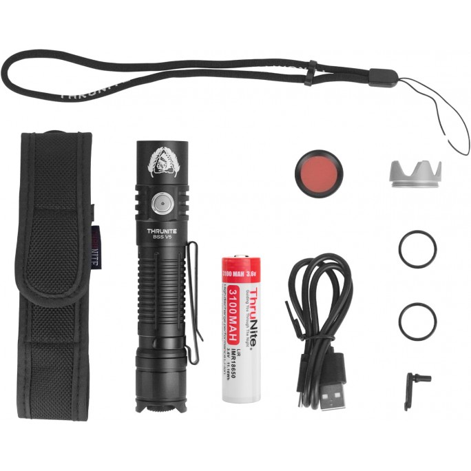 ThruNite BSS V5 Black Luminus SST70 CW LED 2676L USB Rechargeable Flashlight