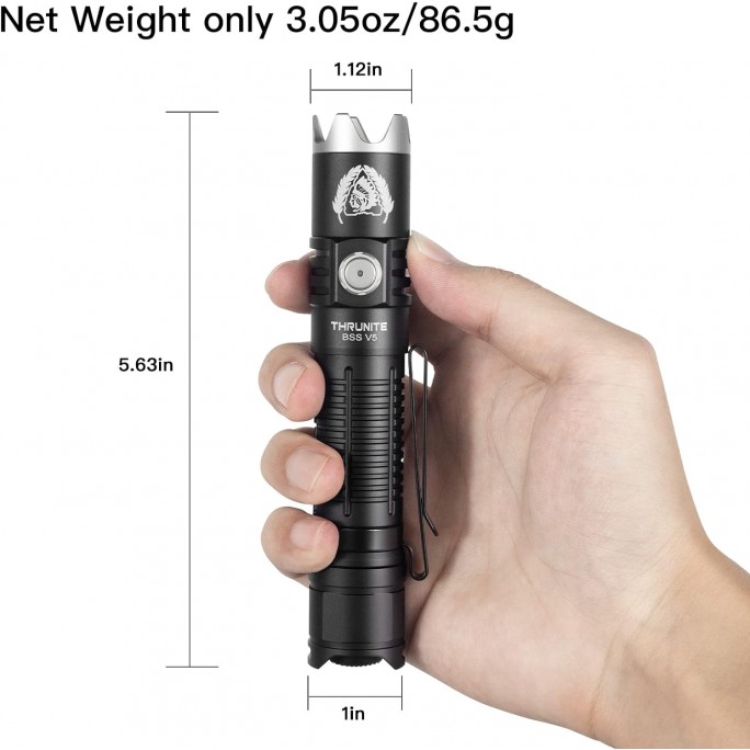 ThruNite BSS V5 Black Luminus SST70 CW LED 2676L USB Rechargeable Flashlight