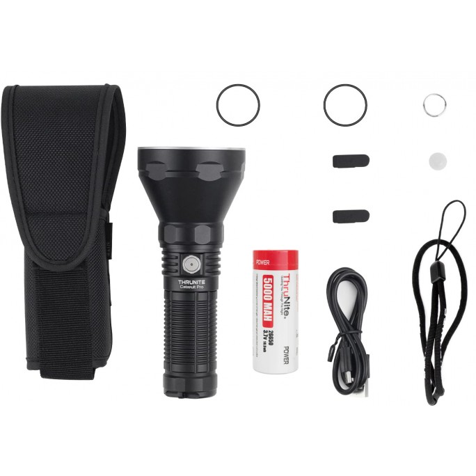 ThruNite Catapult Pro Black Luminus SFT70 CW LED 2713L USB Rechargeable Flashlight