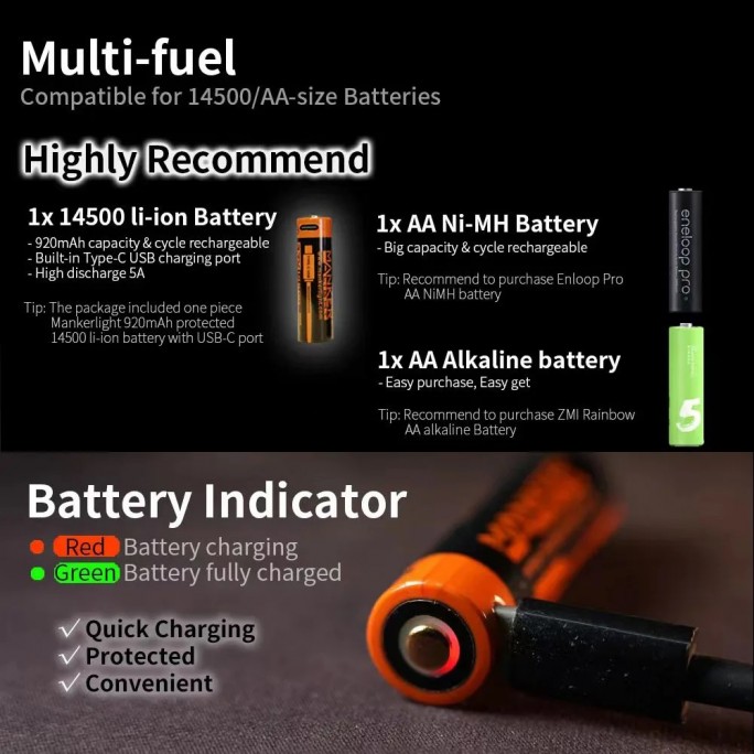 Manker E05 II NW SAND Neutral White LED 800L Rechargeable EDC Flashlight