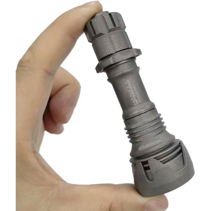 Manker Striker Mini Ti TITANIUM STONEWASH Osram KW CSLNM1.TG LED 635L Rechargeable Pocket Tactical Flashlight