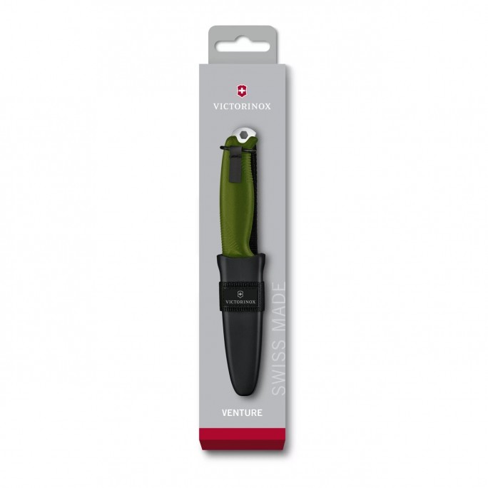Victorinox Venture Olive Fixed Blade Full Tang Knife 3.0902.4