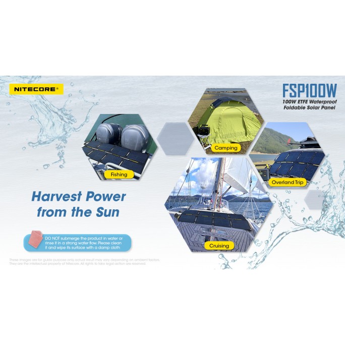 Nitecore FSP100W 100W ETFE Waterproof Foldable Solar Panel