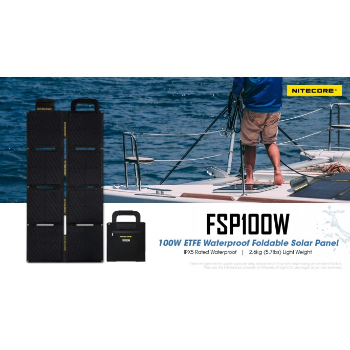 Nitecore FSP100W 100W ETFE Waterproof Foldable Solar Panel