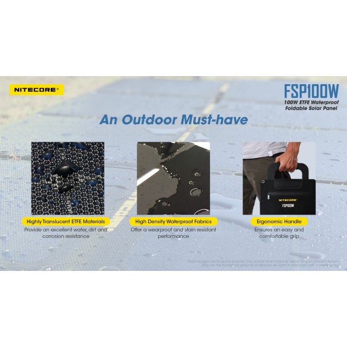 Nitecore FSP100W 100W ETFE Waterproof Foldable Solar Panel