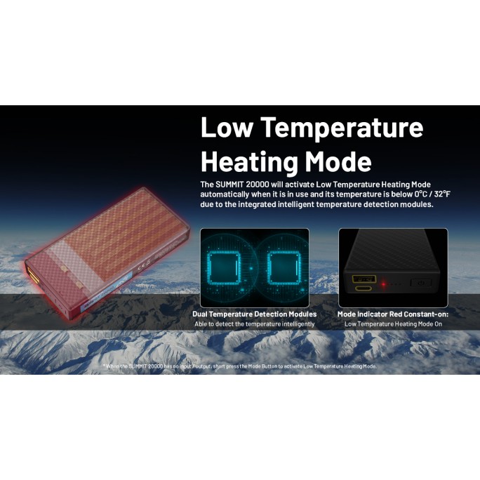 Nitecore SUMMIT 20000 Low Temperature (-40°C) Resistant Lightweight QC 3.0 PD USB-C 20000mAh Power Bank
