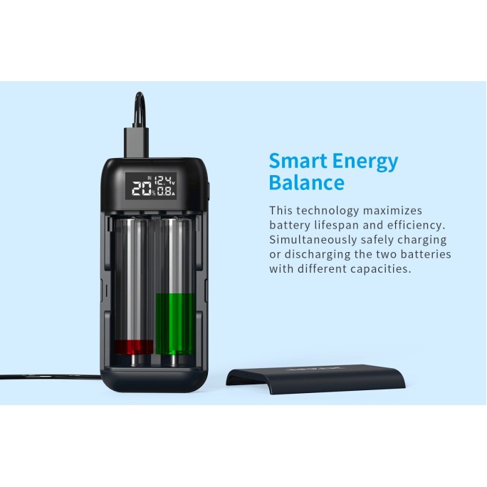 XTAR PB2SL QC3.0 PD3.0 2-in-1 Portable Charger with Power Bank Function (Black)