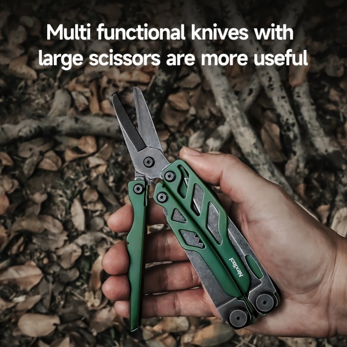 NexTool Flagship Pro NE20278 (Green) 16-in-1 Steel Full Size Pliers Scissors Multitool