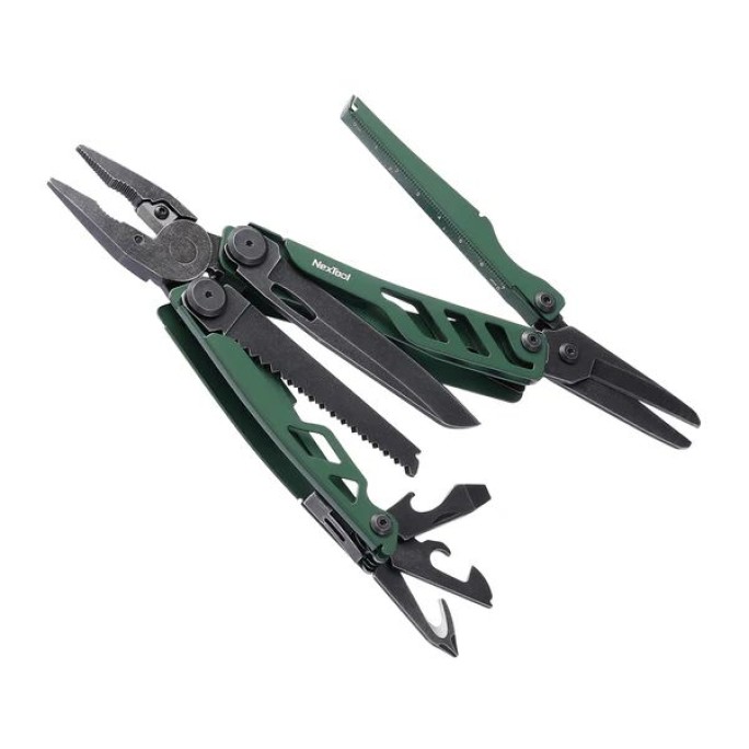 NexTool Flagship Pro NE20278 (Green) 16-in-1 Steel Full Size Pliers Scissors Multitool