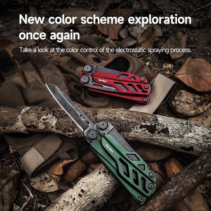 NexTool Flagship Pro NE20278 (Green) 16-in-1 Steel Full Size Pliers Scissors Multitool