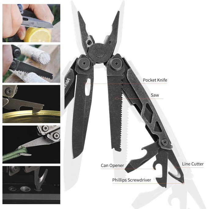 NexTool Flagship Pro NE20278 (Green) 16-in-1 Steel Full Size Pliers Scissors Multitool