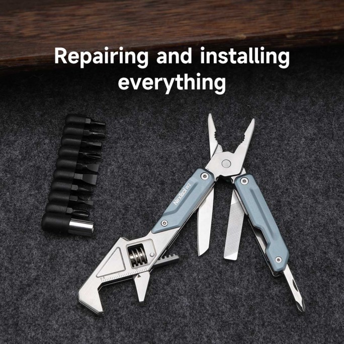 NexTool Light Duty Wrench W2 NE20293A 8-in-1 With 10pcs Screwdriver Bit Set Plier Multitool