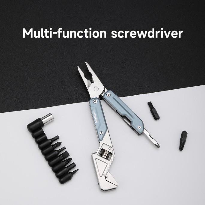 NexTool Light Duty Wrench W2 NE20293A 8-in-1 With 10pcs Screwdriver Bit Set Plier Multitool
