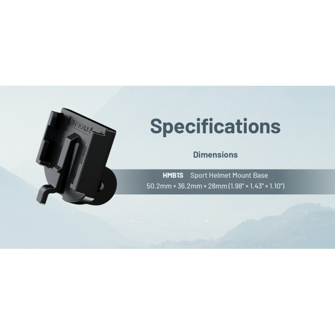 Nitecore HMB1S Sport Helmet GoPro Mount Base for HLB20 / HLB30 / HLB40 / HLB50