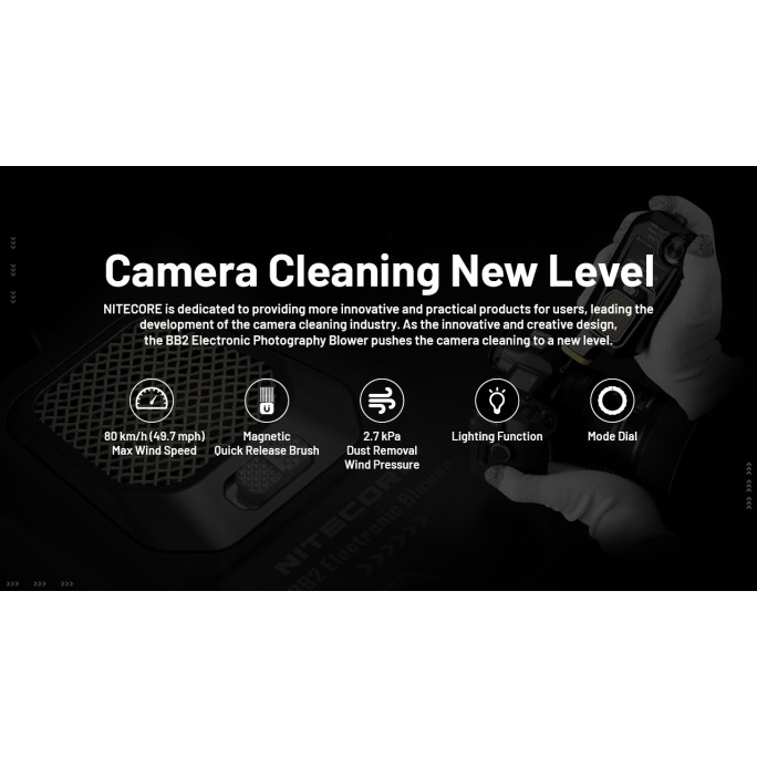 Nitecore BB2 Electronic USB Rechargeable Photography Air Duster Blower